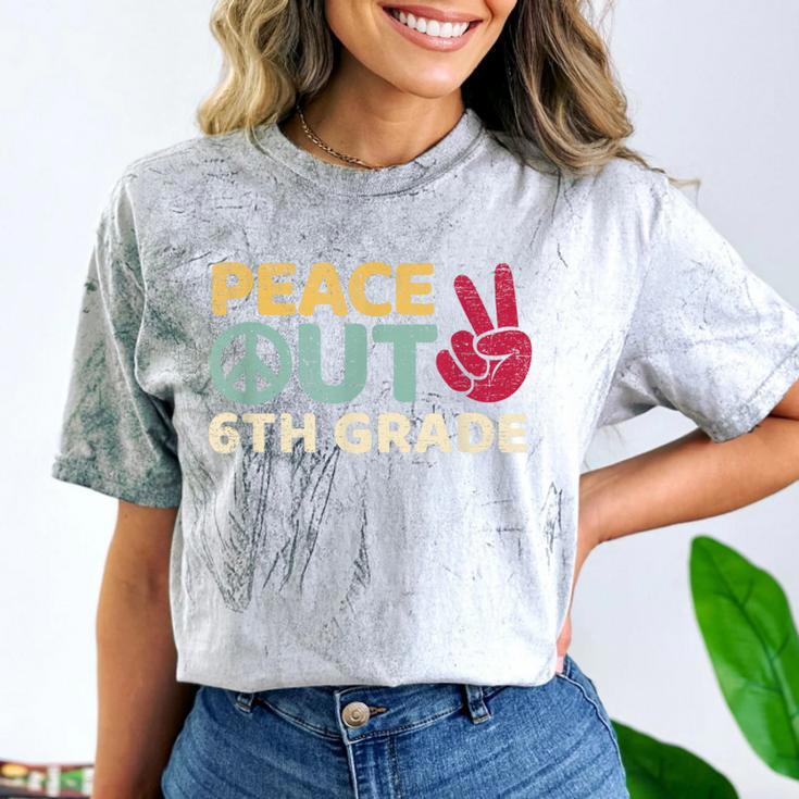Peace Out 6th Grade Graduation Last Day Of School Comfort Color Blast T-Shirt