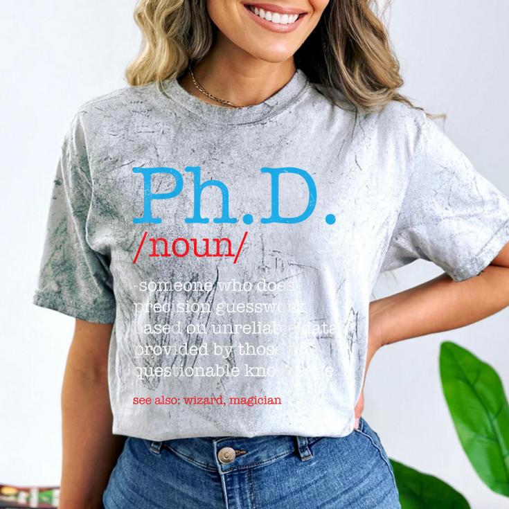 PhD PHD Student Definition Sarcastic Graduation Comfort Color Blast T-Shirt