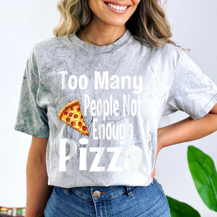 Pizza Lover Saying Introvert Anti Social Humor Foodie Comfort Color Blast T-Shirt