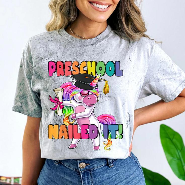 Preschool Nailed It Flossing Unicorn Graduation Shirt Comfort Color Blast T-Shirt