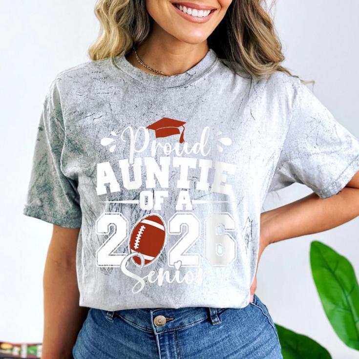 Proud Auntie Of A 2026 Senior Football Graduation Family Comfort Color Blast T-Shirt