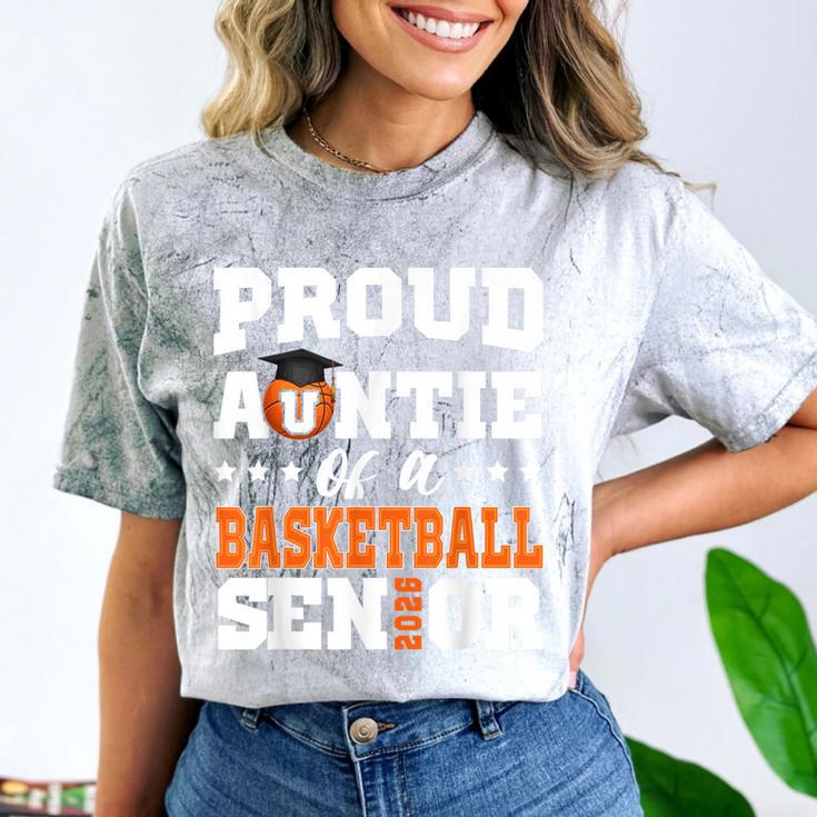 Proud Auntie Of a Basketball Senior 2026 Graduation Gifts Comfort Color Blast T-Shirt