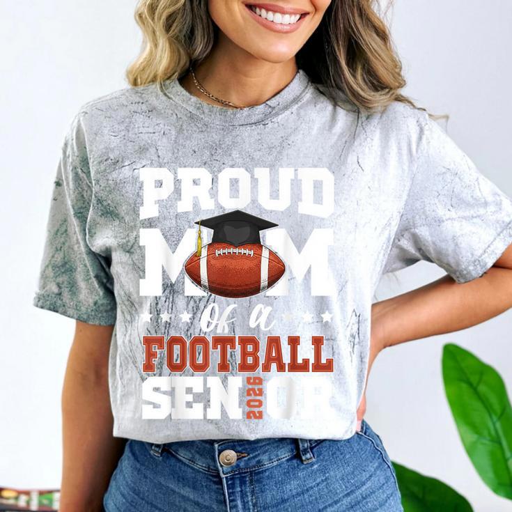 Proud Mom Of a Football Senior 2026 Graduation Gifts Comfort Color Blast T-Shirt