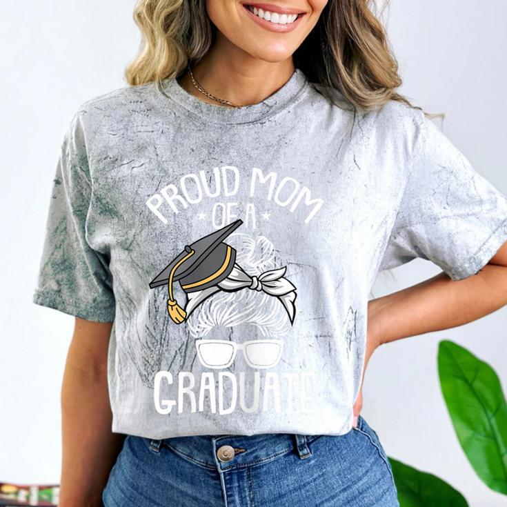 Proud Mom Of A Graduate Graduation Mama Mother Comfort Color Blast T-Shirt