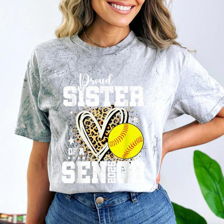 Proud Sister Of A 2026 Senior Softball Graduation Leopard Comfort Color Blast T-Shirt