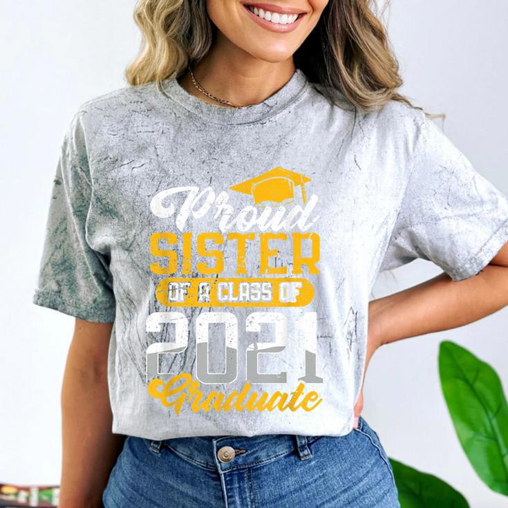 Proud Sister Of a Class Of 2021 Graduate Senior Graduation Comfort Color Blast T-Shirt