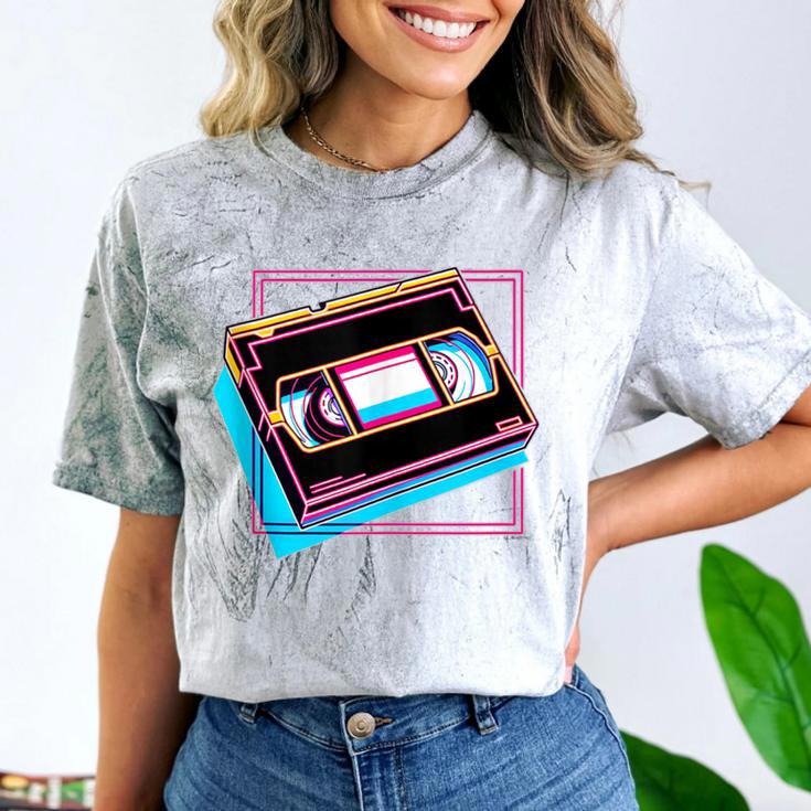 Retro VHS Vaporwave Video Cassette Nostalgia Geek Chic Comfort Color Blast T-Shirt