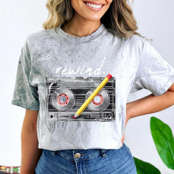 Rewind Cassette Tape Nostalgia 80s 90s Retro Music Lover Comfort Color Blast T-Shirt