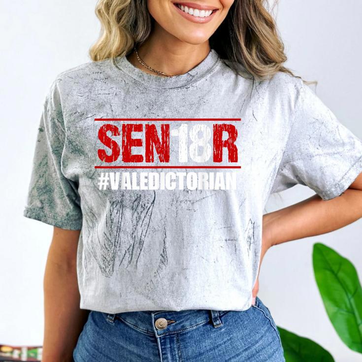 Senior 2018 Valedictorian School Colors Graduation Comfort Color Blast T-Shirt