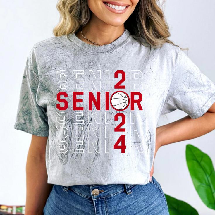 Senior Class Of 2024 Graduation 2024 Maroon Basketball Comfort Color Blast T-Shirt