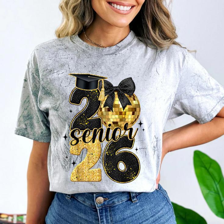Senior Class Of 2026 Senior Girl Graduation Cap Coquette Bow Comfort Color Blast T-Shirt