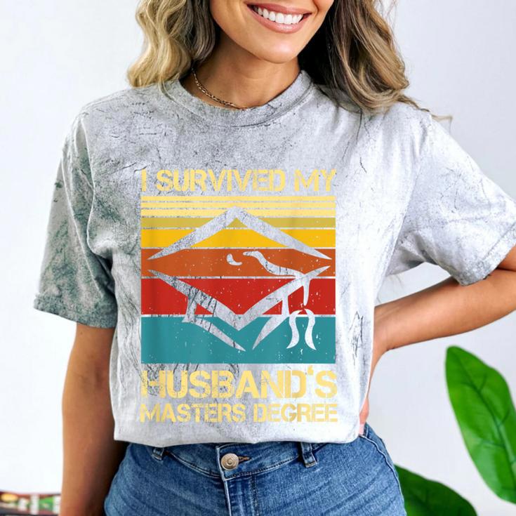 I Survived My Husband's Master's Degree Graduation Comfort Color Blast T-Shirt