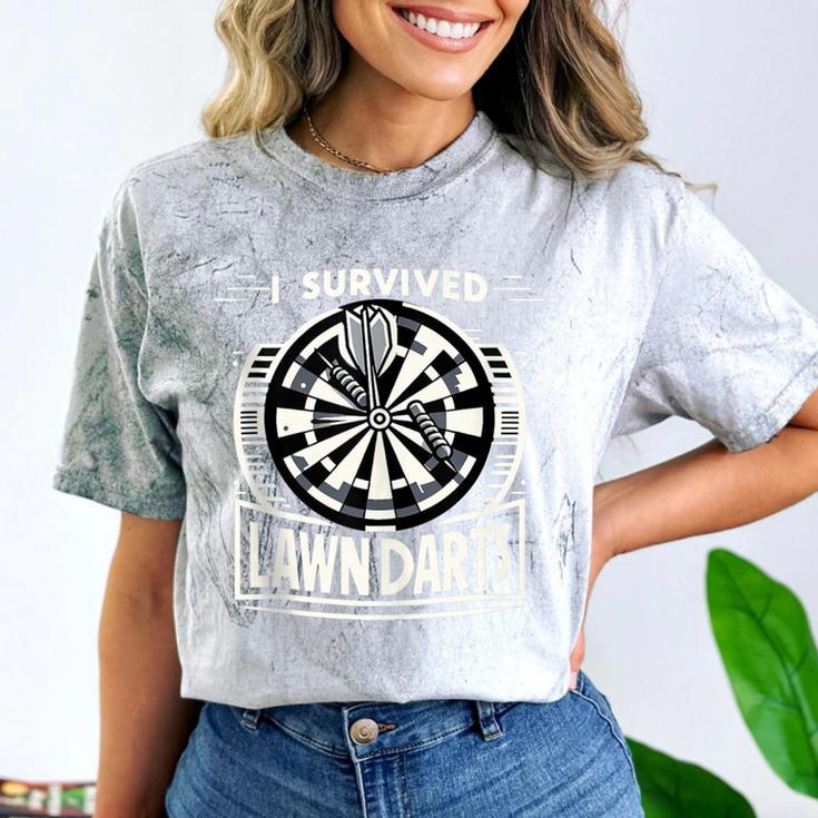 I Survived Lawn Darts Classic Yard Nostalgia Game Fun Comfort Color Blast T-Shirt