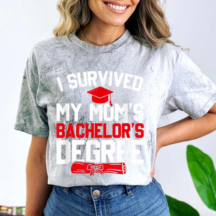 I Survived My Mom's Bachelor's Degree Graduation Comfort Color Blast T-Shirt