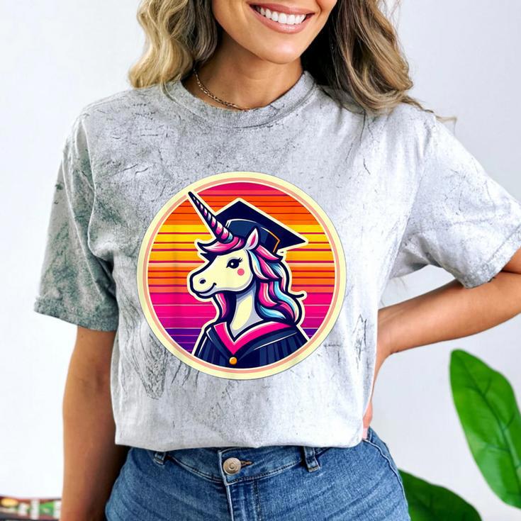 Unicorn University Graduation Graduating School Girl Cute Comfort Color Blast T-Shirt