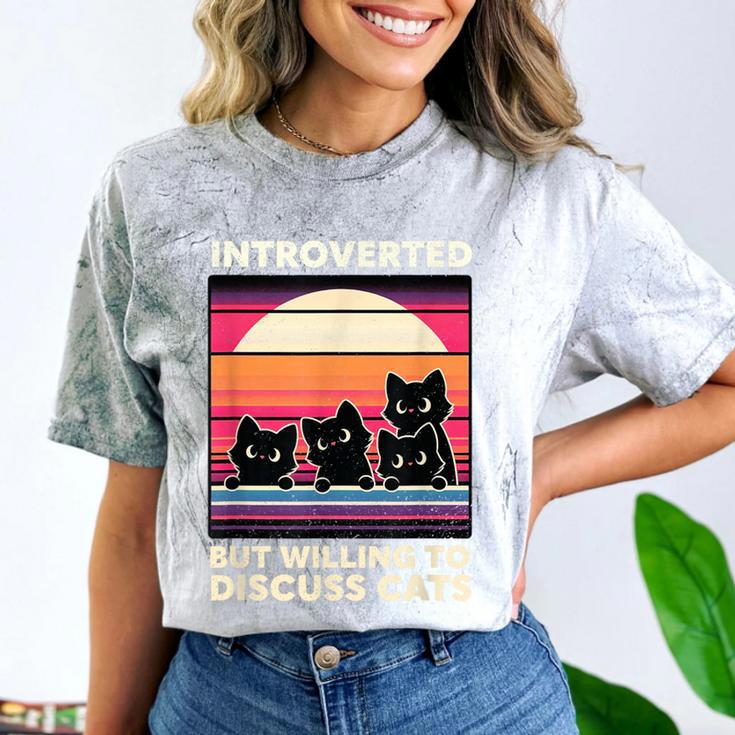 Unique Art For Introverted Cat Fans -Adults Cat Humorous Introvert Small Comfort Color Blast T-Shirt