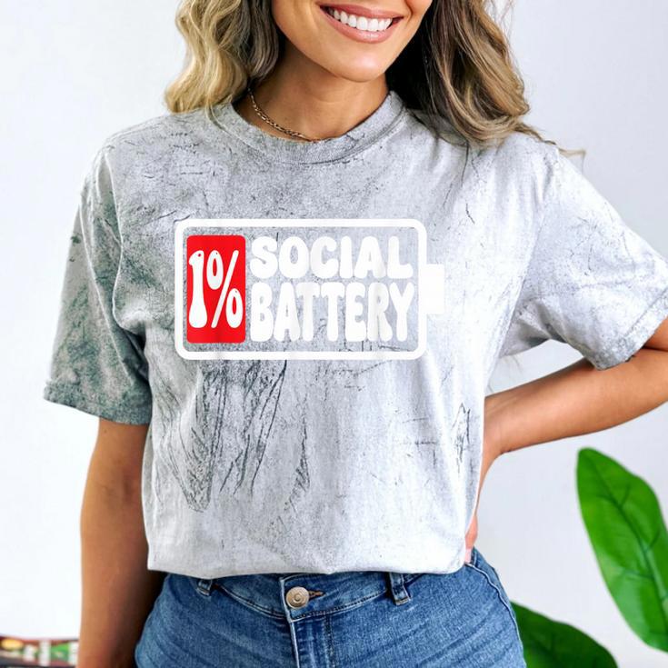 1 Social Battery Sarcastic Introverted Men Women Comfort Color Blast T-Shirt 1 Social Battery Sarcastic Introverted Men Women Comfort Color Blast T-Shirt