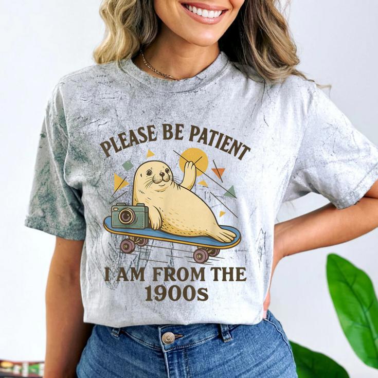 90s Manatee Humor Please Patient I'm From The 1900s Comfort Color Blast T-Shirt