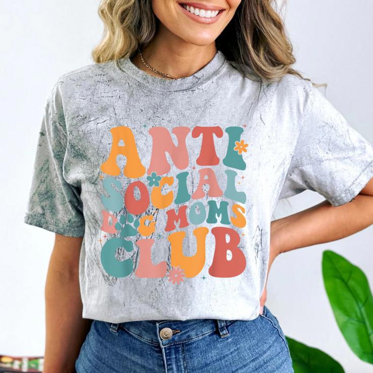 Anti Social Dog Moms Club Introvert Dog Mom Retro Men Women Comfort Color Blast T-Shirt
