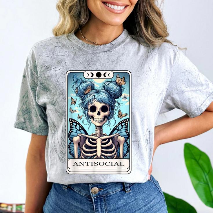 Antisocial Butterfly Tarot Card Introvert Women Stay Home Comfort Color Blast T-Shirt Antisocial Butterfly Tarot Card Introvert Women Stay Home Comfort Color Blast T-Shirt