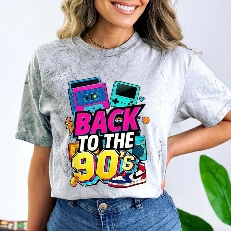Back To The 90s Nostalgia Cassette Game Console Boombox Comfort Color Blast T-Shirt