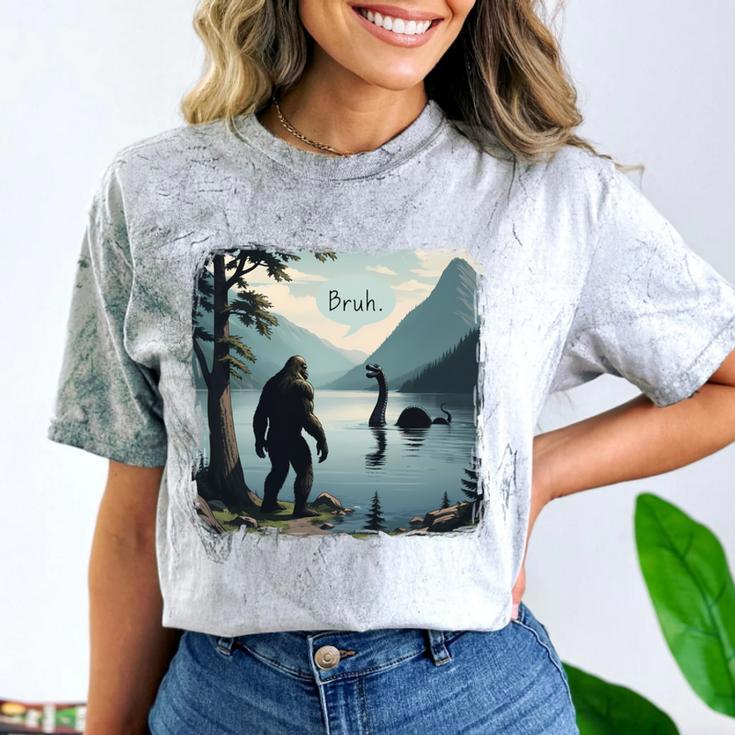 Bigfoot Sasquatch & Loch Ness Monster Introvert Bruh Comfort Color Blast T-Shirt Bigfoot Sasquatch & Loch Ness Monster Introvert Bruh Comfort Color Blast T-Shirt