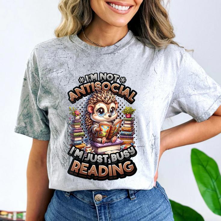 Book Lover Hedgehog Reading Books Introvert Bookworm Comfort Color Blast T-Shirt Book Lover Hedgehog Reading Books Introvert Bookworm Comfort Color Blast T-Shirt