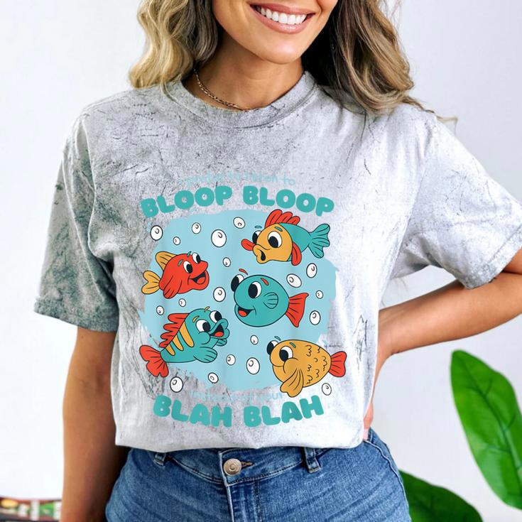 Cartoon Sarcasm Anti-Social Nihilism Introvert Fish Comfort Color Blast T-Shirt