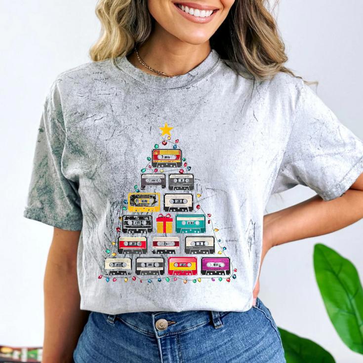 Cassette Tape Christmas Tree Graphic 80s 90s Retro Nostalgia Comfort Color Blast T-Shirt Cassette Tape Christmas Tree Graphic 80s 90s Retro Nostalgia Comfort Color Blast T-Shirt