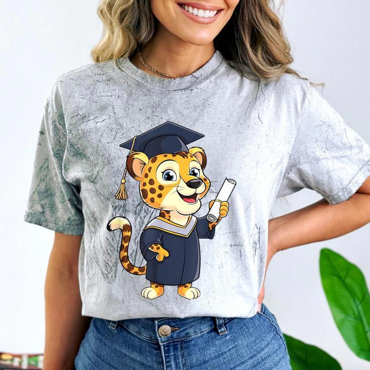 Cheetah Graduation Cute Kindergarten Elementary High School Comfort Color Blast T-Shirt