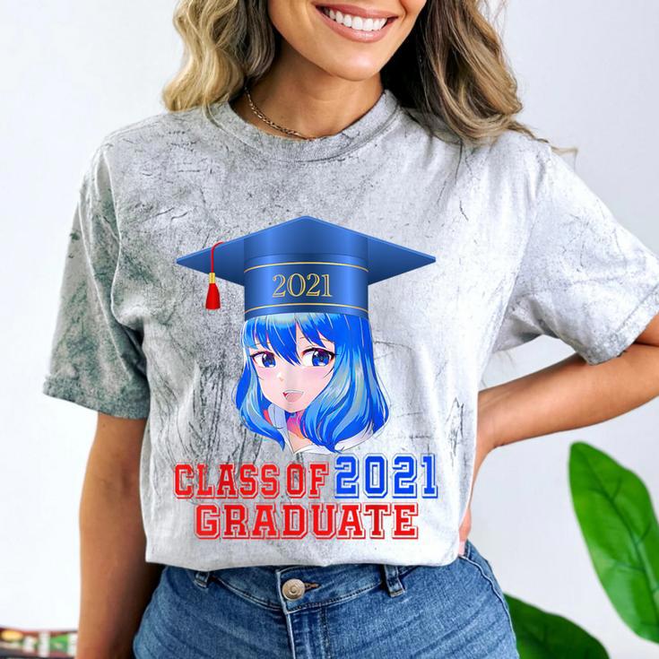 Class Of 2021 Graduate Kawaii Anime Girl School Graduation Comfort Color Blast T-Shirt