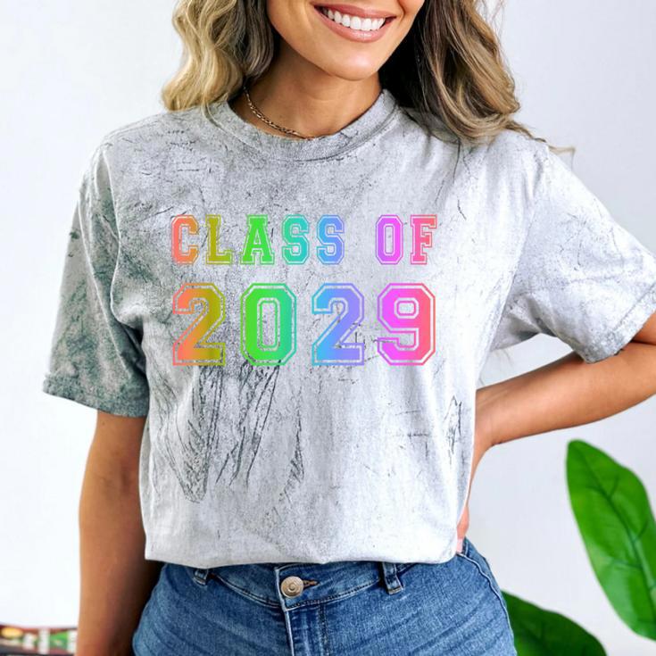 Class Of 2029 High School Graduation Date GraduateShirt Comfort Color Blast T-Shirt
