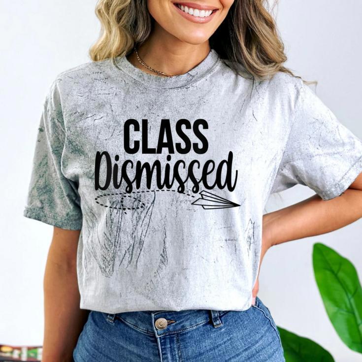 Class Dismissed Graduation End Of School Student Teacher Comfort Color Blast T-Shirt