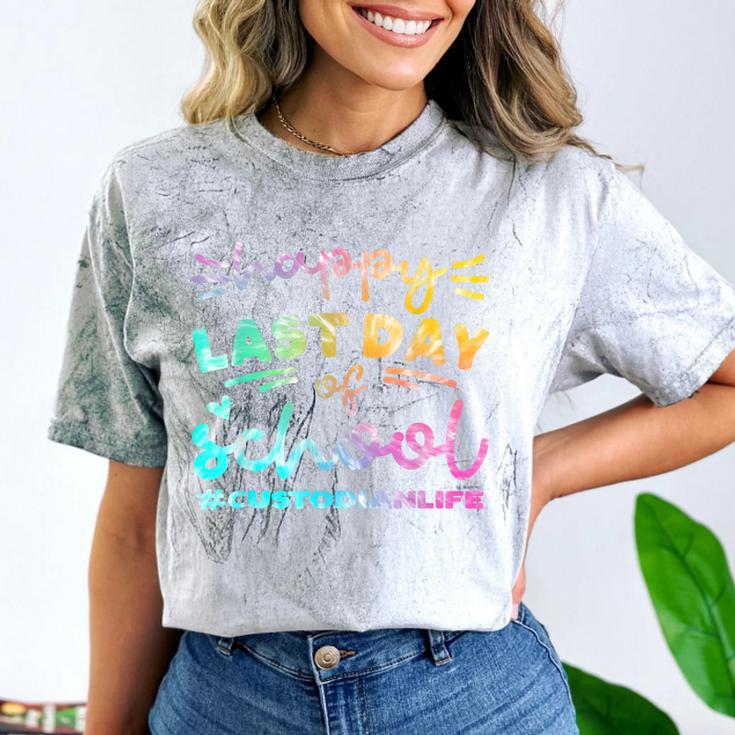 Custodian Life Graduation Day Last Day Of School Tie Dye Comfort Color Blast T-Shirt