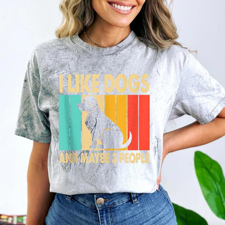 I Like Dogs And Maybe 3 People Introvert Comfort Color Blast T-Shirt