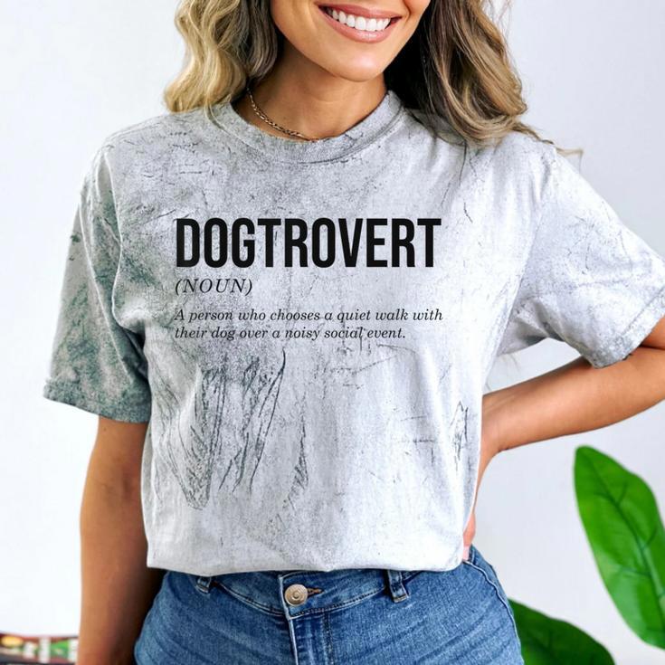 Dogtrovert Definition Dog Lover Introvert Women Men Comfort Color Blast T-Shirt