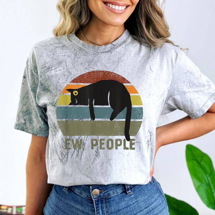 Ew People Cat Lazy Introvert Anti Social Comfort Color Blast T-Shirt