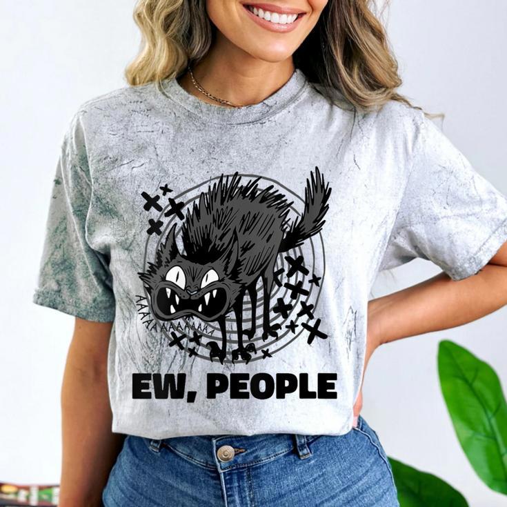 Ew People Introvert Cat Lover Crazy Cats Lady Comfort Color Blast T-Shirt