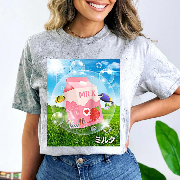 Frutiger Aero Aesthetic Tech Kawaii Strawberry Milk Fishes Raglan Baseball Tee Comfort Color Blast T-Shirt Frutiger Aero Aesthetic Tech Kawaii Strawberry Milk Fishes Raglan Baseball Tee Comfort Color Blast T-Shirt
