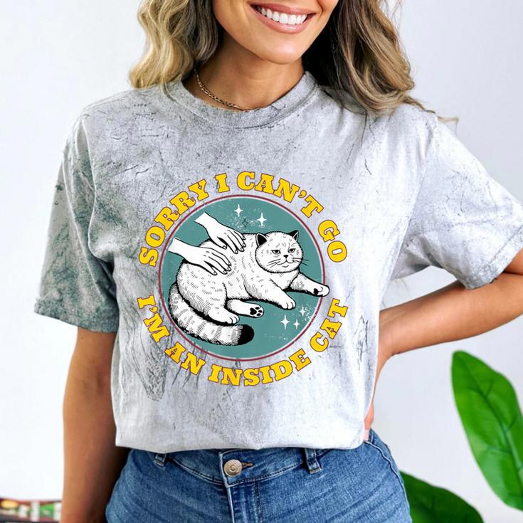 Funny Introvert Cat I Can't Go I'm An Inside Cat Homebody Comfort Color Blast T-Shirt Funny Introvert Cat I Can't Go I'm An Inside Cat Homebody Comfort Color Blast T-Shirt