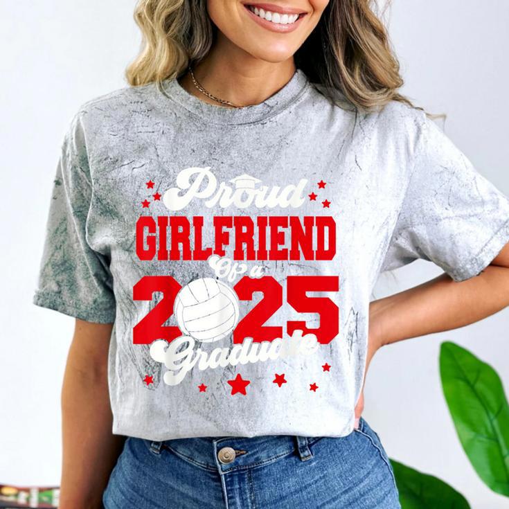 Girlfriend Of a 2025 Graduate Prom Graduation 25 VolleyBall Comfort Color Blast T-Shirt