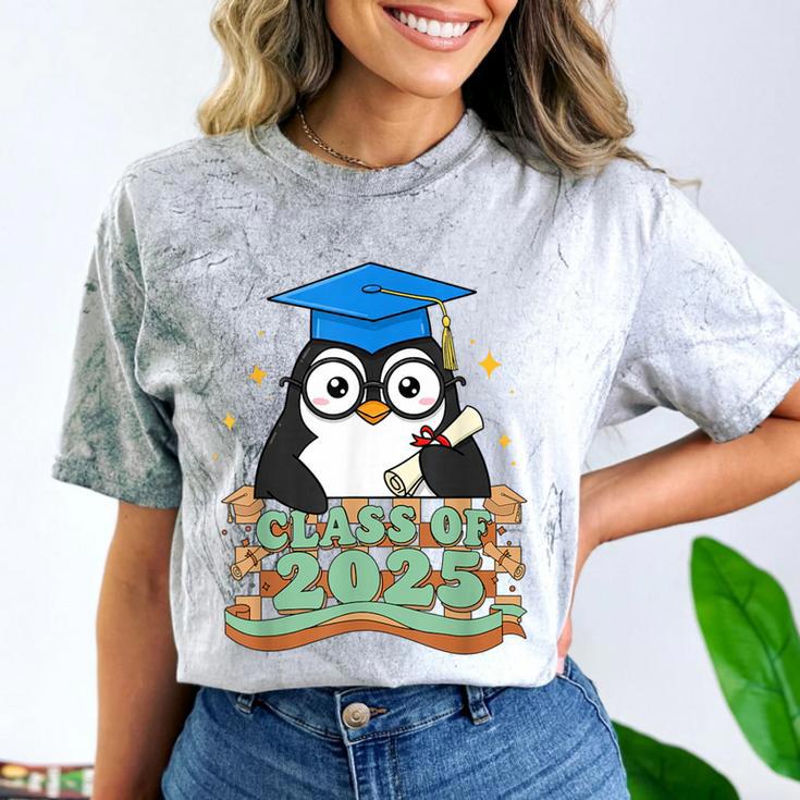 Graduate Penguin Class Of 2025 Kids Graduation Comfort Color Blast T-Shirt