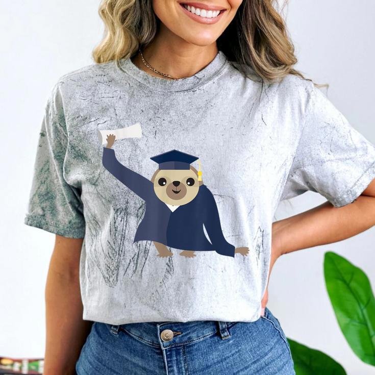 Graduation Sloth Lover T-Shirt Class Of 2019 Comfort Color Blast T-Shirt
