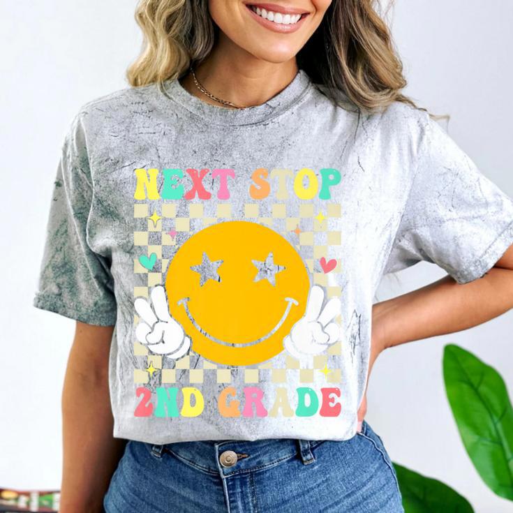 Groovy Next Stop 2nd Grade 1st Grade Graduation 2025 Premium Comfort Color Blast T-Shirt