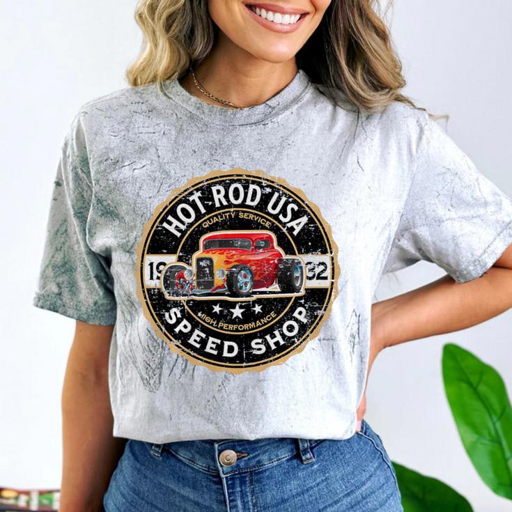 Hotrod Custom Car Automotive Nostalgia Distressed Premium Tri-Blend Comfort Color Blast T-Shirt