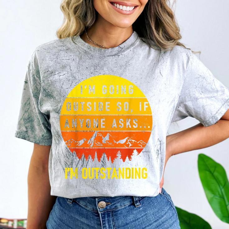 I'm Outstanding Retro Introvert Mountain Trip Lover Comfort Color Blast T-Shirt