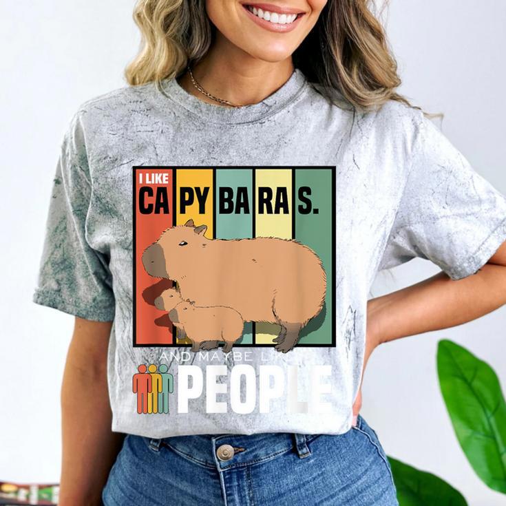 Introvert Capybara Rodent Animal Lover Antisocial Retro Comfort Color Blast T-Shirt Introvert Capybara Rodent Animal Lover Antisocial Retro Comfort Color Blast T-Shirt
