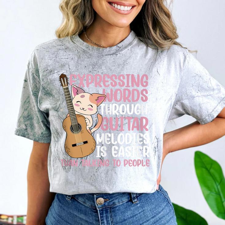 Introvert Guitarist Expressing Words Through Guitar Melody Comfort Color Blast T-Shirt Introvert Guitarist Expressing Words Through Guitar Melody Comfort Color Blast T-Shirt