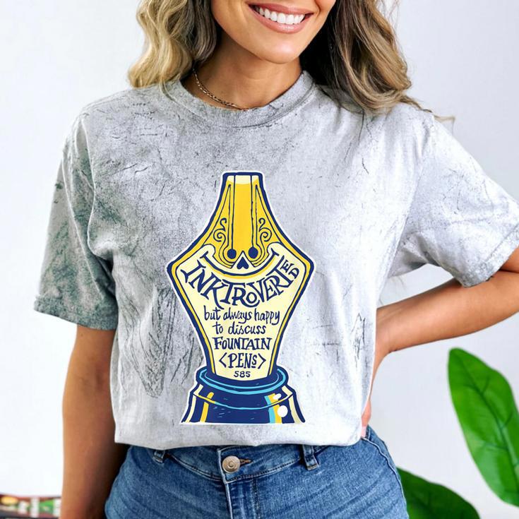 Introverted Fountain Pen Enthusiast Smiling Face Comfort Color Blast T-Shirt Introverted Fountain Pen Enthusiast Smiling Face Comfort Color Blast T-Shirt
