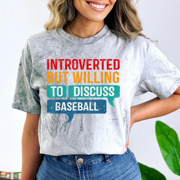 Introverted But Willing To Discuss Baseball Comfort Color Blast T-Shirt Introverted But Willing To Discuss Baseball Comfort Color Blast T-Shirt